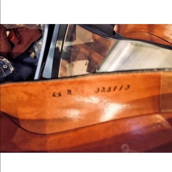 Vtg CHRISTIAN DIOR Black Block Heel logo 6/ 6.5 - Picture 5 of 10